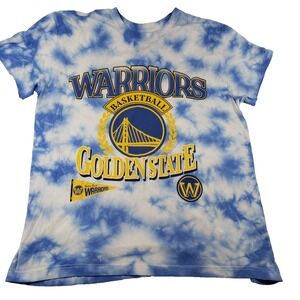 NBA Golden State Warriors Tie‎ Dye Graphic T-Shirt Blue White Mens Large L 2022